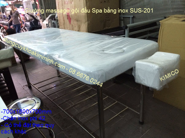 Giường massage gội đầu inox KMS-001 Y Khoa Kim Minh